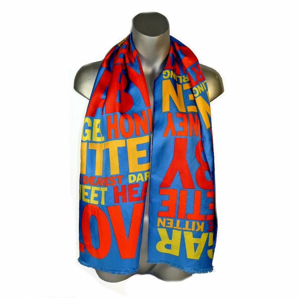 Vintage Marc Jacobs Sugar Scarf, 100% Silk, Long!